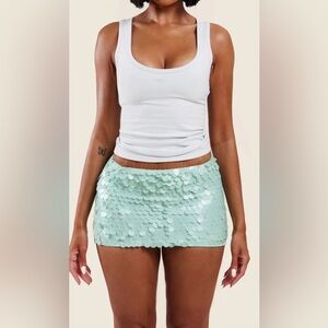 Mars the label Mint Green Sequin skirt